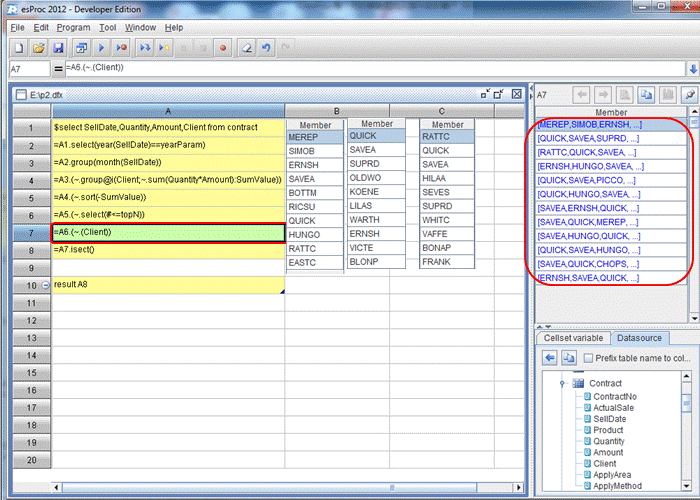 esProc database development-15